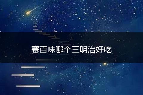 赛百味哪个三明治好吃