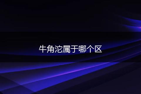牛角沱属于哪个区