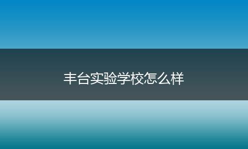 丰台实验学校怎么样