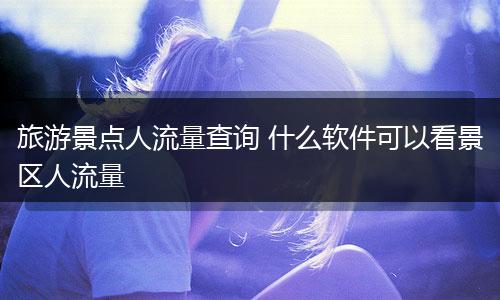 旅游景点人流量查询 什么软件可以看景区人流量