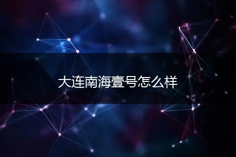 大连南海壹号怎么样