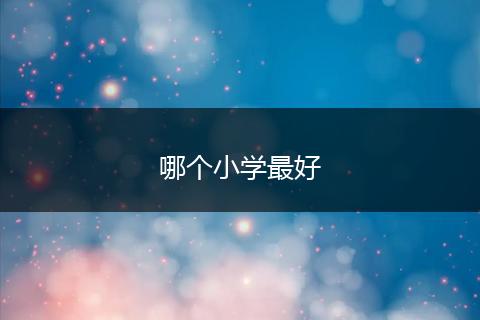 哪个小学最好