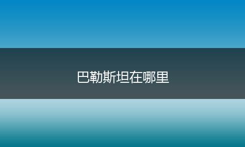 巴勒斯坦在哪里