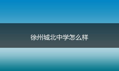 徐州城北中学怎么样