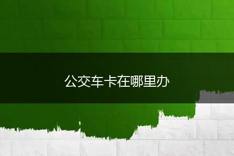 公交车卡在哪里办
