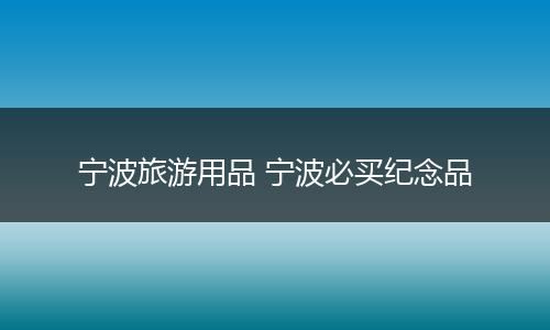 宁波旅游用品 宁波必买纪念品