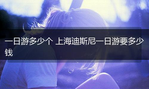 一日游多少个 上海迪斯尼一日游要多少钱