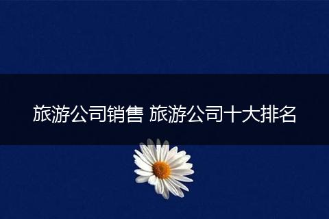 旅游公司销售 旅游公司十大排名