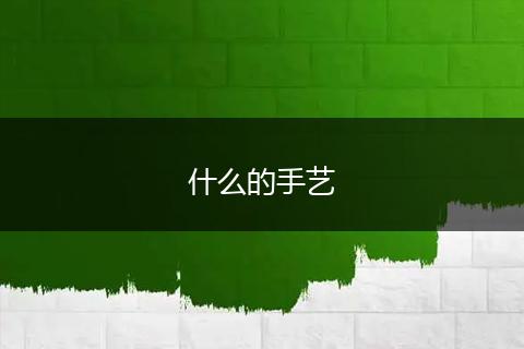 什么的手艺
