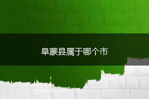 阜蒙县属于哪个市