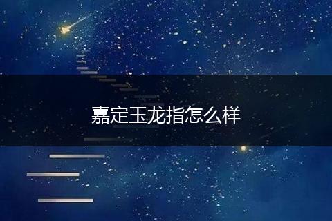 嘉定玉龙指怎么样