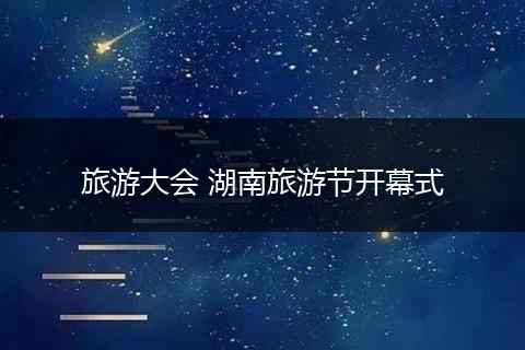 旅游大会 湖南旅游节开幕式