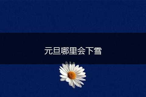 元旦哪里会下雪