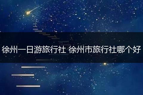 徐州一日游旅行社 徐州市旅行社哪个好