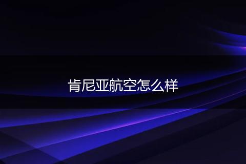 肯尼亚航空怎么样