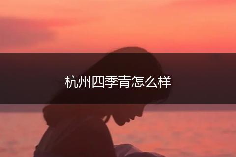 杭州四季青怎么样