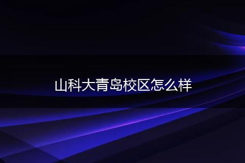 山科大青岛校区怎么样
