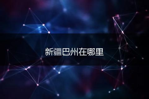 新疆巴州在哪里