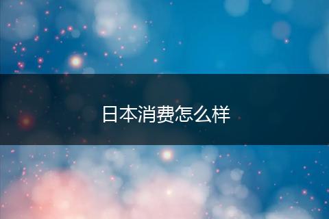 日本消费怎么样