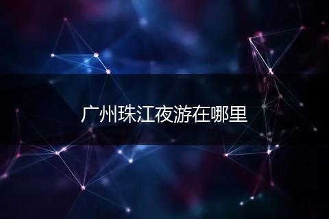 广州珠江夜游在哪里