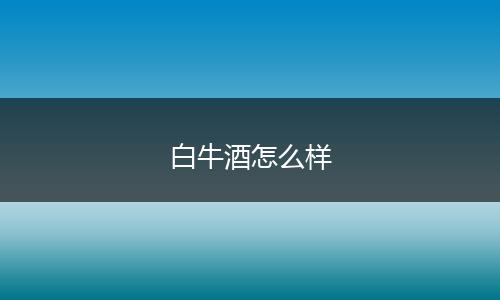 白牛酒怎么样