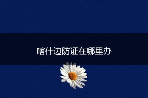 喀什边防证在哪里办