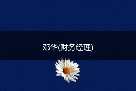 邓华(财务经理)