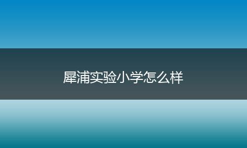 犀浦实验小学怎么样