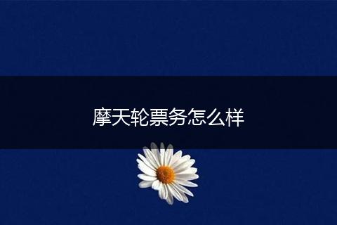 摩天轮票务怎么样