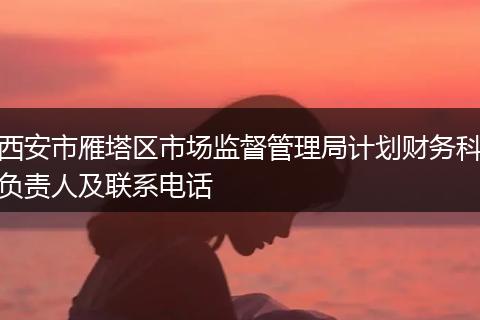 西安市雁塔区市场监督管理局计划财务科负责人及联系电话