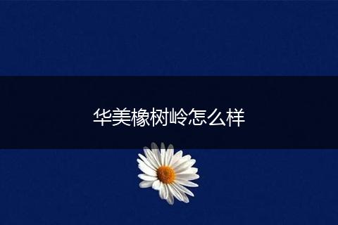 华美橡树岭怎么样
