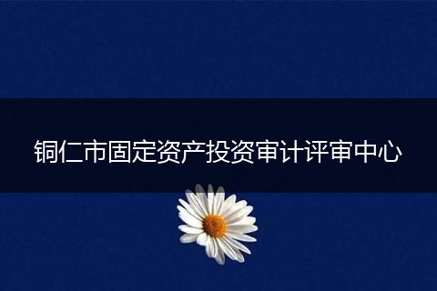 铜仁市固定资产投资审计评审中心
