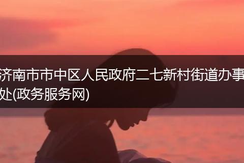 济南市市中区人民政府二七新村街道办事处(政务服务网)