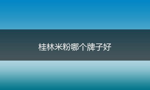 桂林米粉哪个牌子好