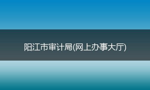 阳江市审计局(网上办事大厅)
