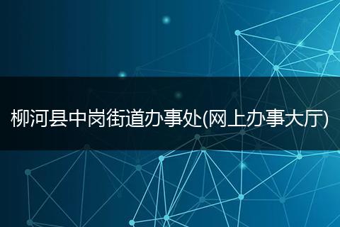 柳河县中岗街道办事处(网上办事大厅)