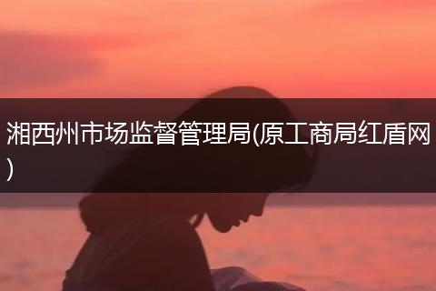 湘西州市场监督管理局(原工商局红盾网)