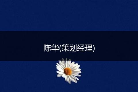 陈华(策划经理)