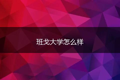 班戈大学怎么样