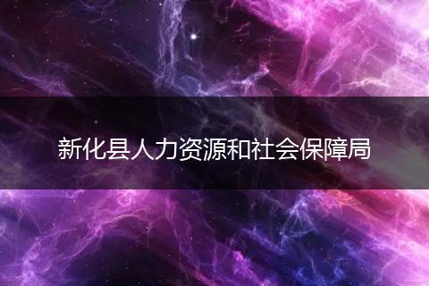 新化县人力资源和社会保障局