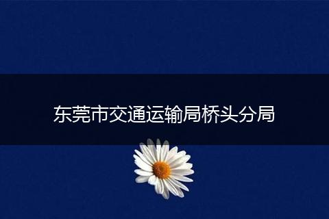 东莞市交通运输局桥头分局