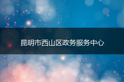 昆明市西山区政务服务中心