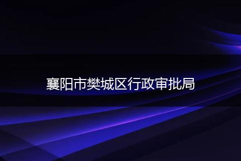 襄阳市樊城区行政审批局