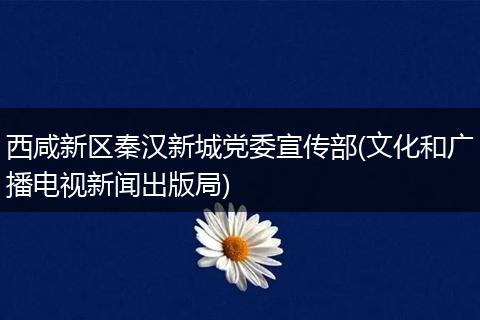 西咸新区秦汉新城党委宣传部(文化和广播电视新闻出版局)
