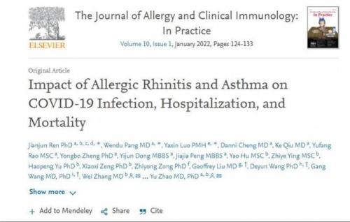 原来过敏性鼻炎真的可以减轻感染新冠病毒肺炎后的症状