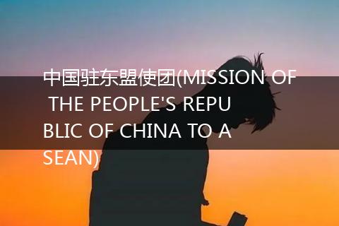 中国驻东盟使团(MISSION OF THE PEOPLE'S REPUBLIC OF CHINA TO ASEAN)