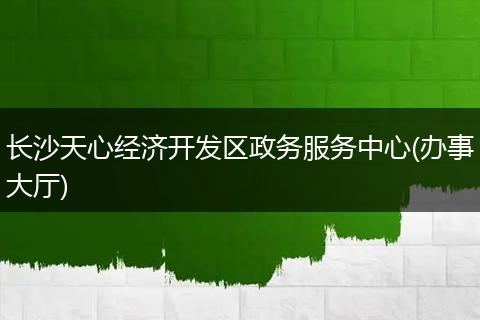 长沙天心经济开发区政务服务中心(办事大厅)