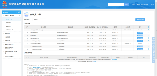 青海省电子税务局居民企业（核定征收）企业所得税年度申报说明