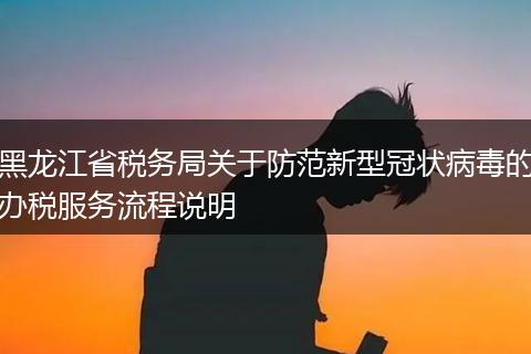 黑龙江省税务局关于防范新型冠状病毒的办税服务流程说明