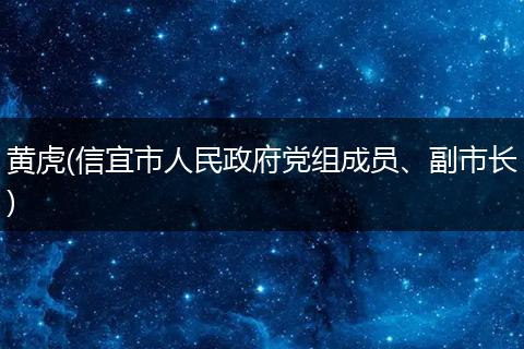 黄虎(信宜市人民政府党组成员、副市长)